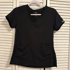 EUC Medcouture black scrub top XS